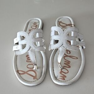 Sam Edelman White Leather Sandals